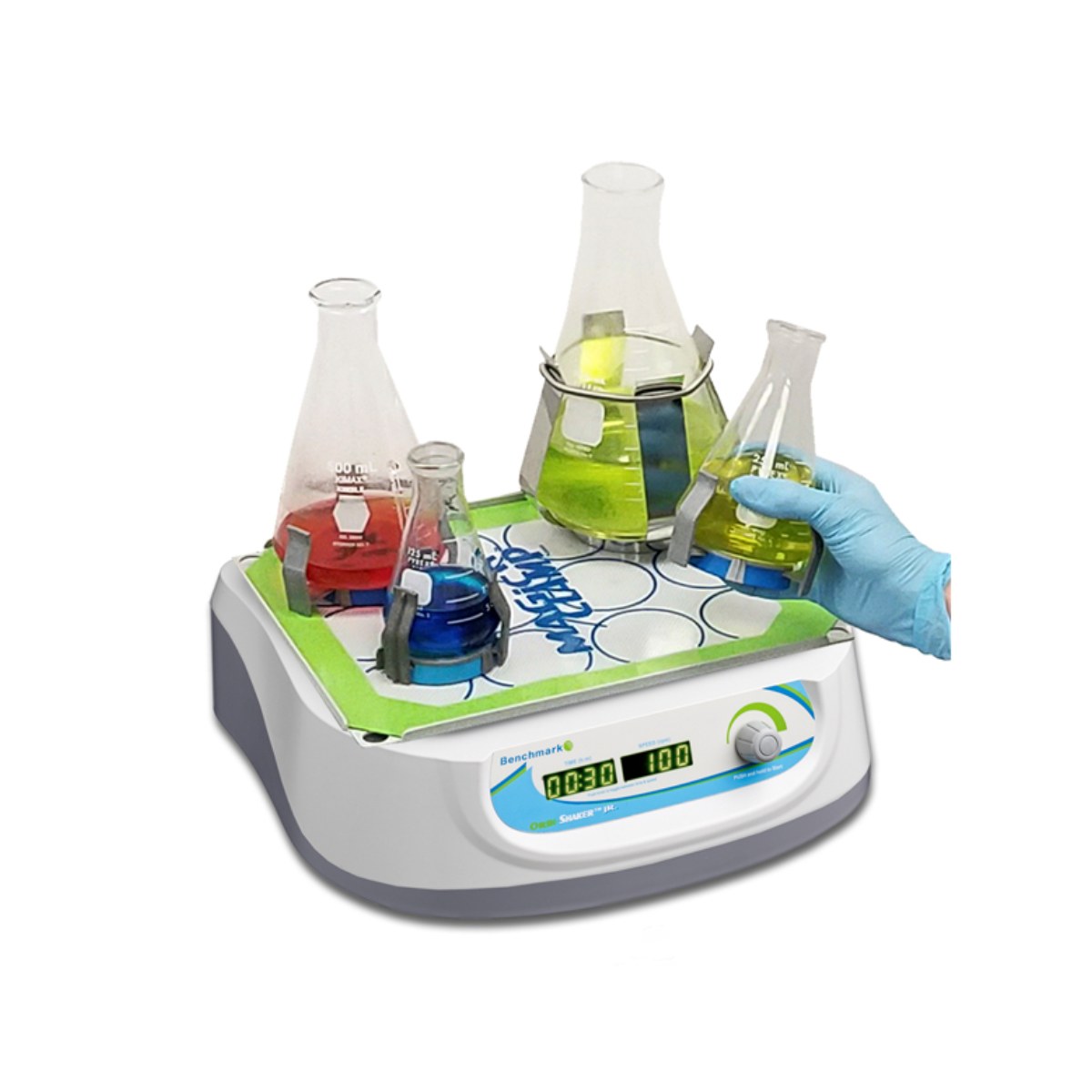 ORBI-SHAKER™JR WITH RUBBER MAT PLATFORM (9.5"X8"), 100-240V (US PLUG) - Image 2